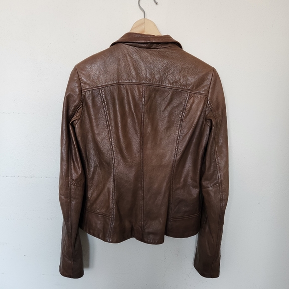 Blink Brown Leather Jacket XS - Picture 8 of 9